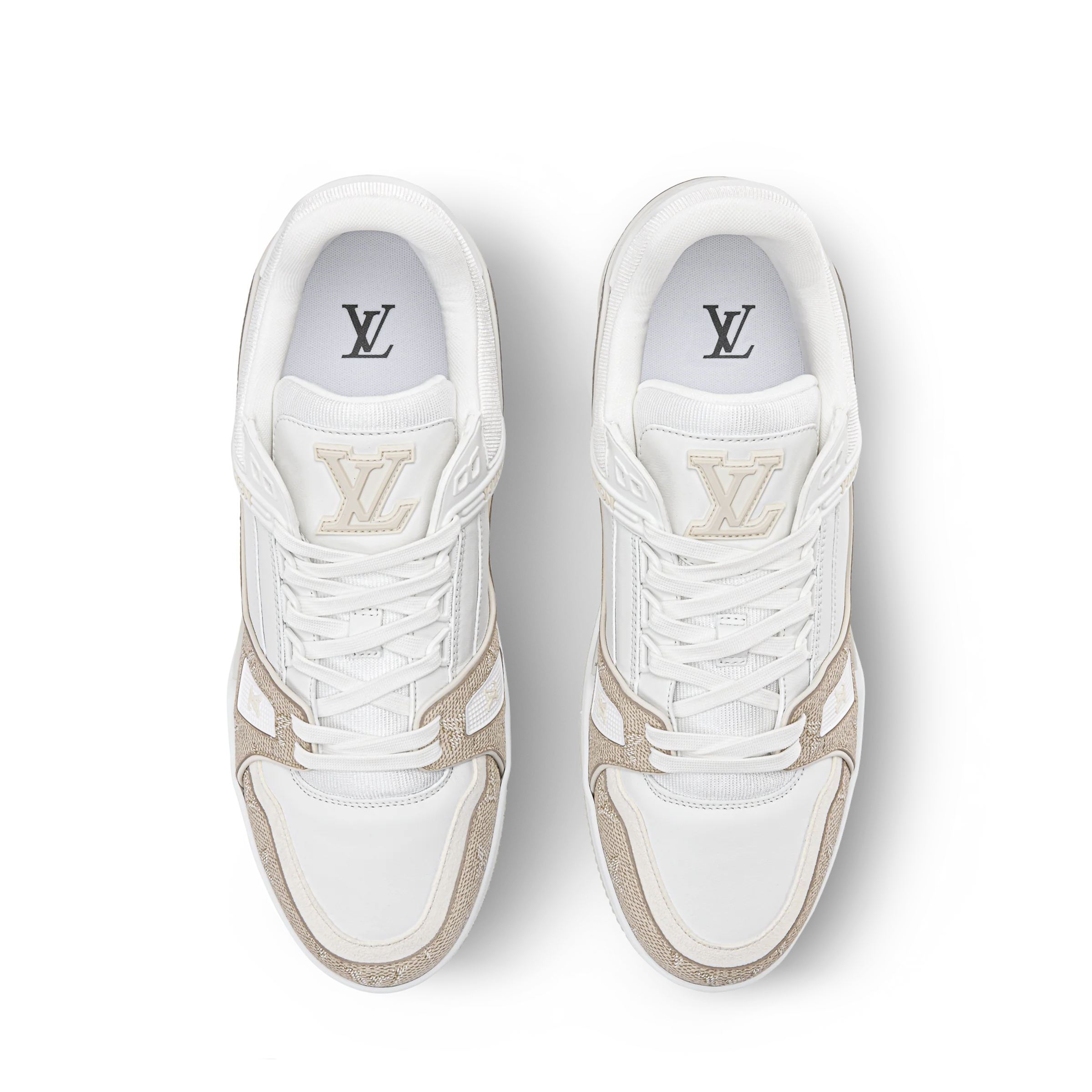 Louis Vuitton LV Trainer Beige Monogram Leather Sneaker