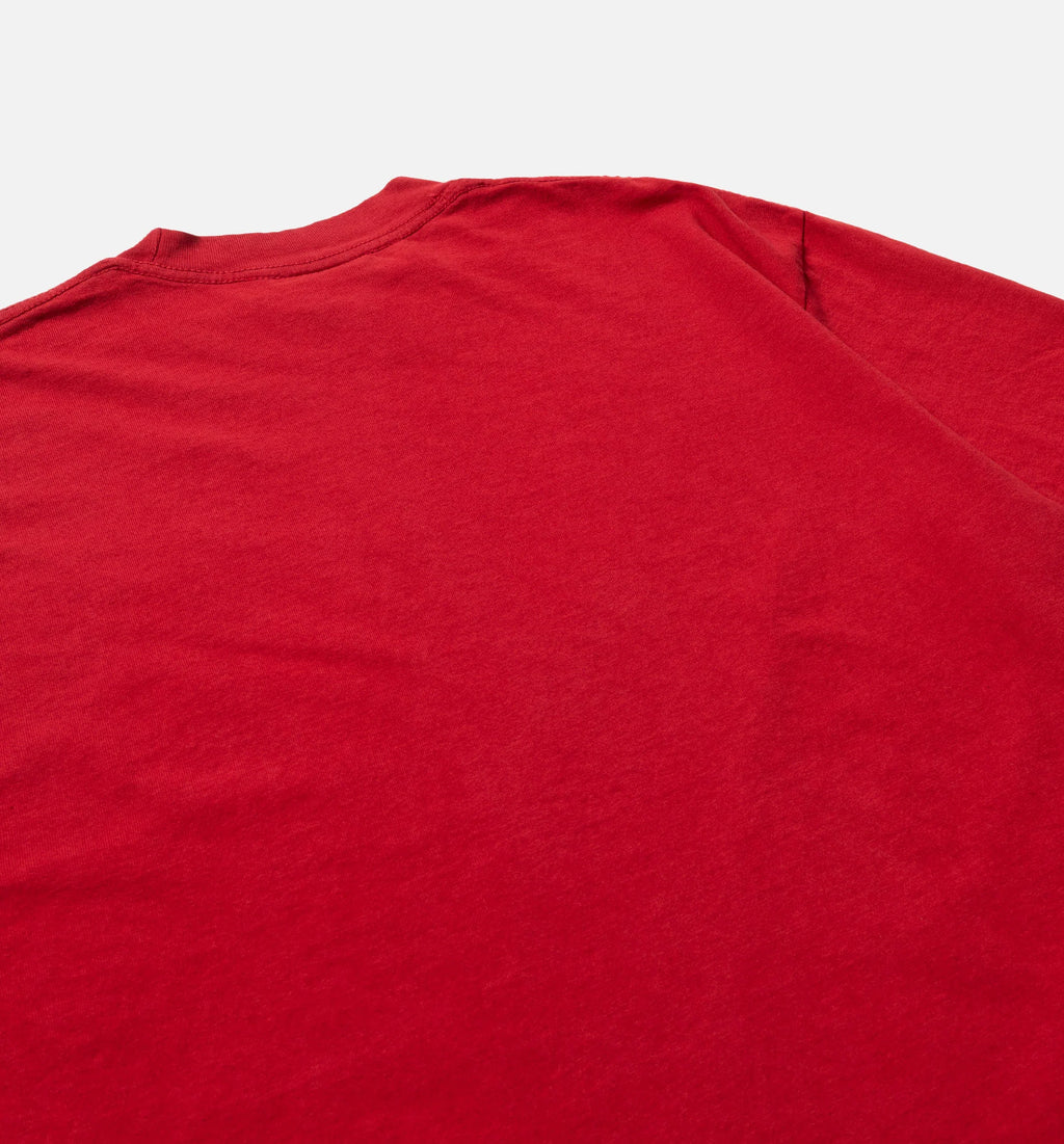 Star Logo Mens Short Sleeve Shirt Red White