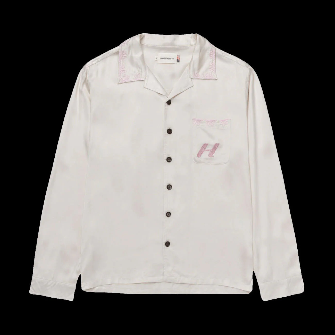Honor The Gift Palm Stitch LS Button Up Cream