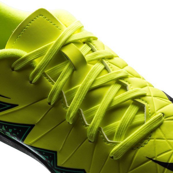 Nike Junior HyperVenom Phelon II TF Tuft Soccer Cleats Volt Black Hyper Turquoise