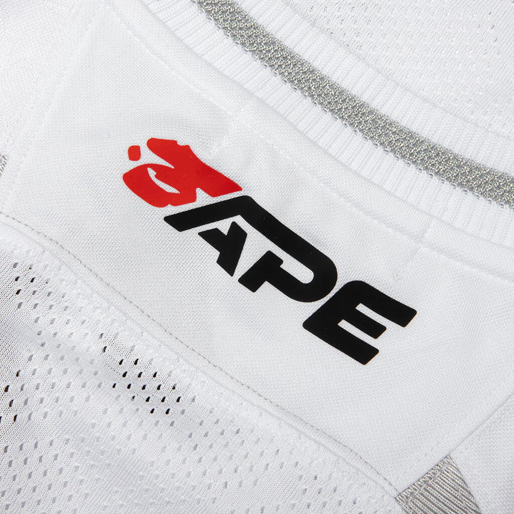 Line Camo Jacquard Relaxed Fit Football Jersey White