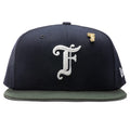 Feature x New Era Old English F Snapback Navy Seaweed