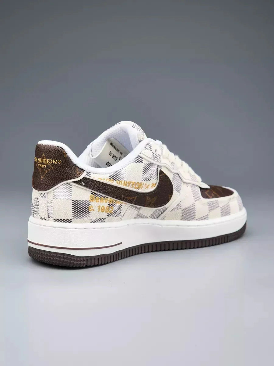 Louis Vuitton x Off White x Nike AF1 Damier Heat Check Custom