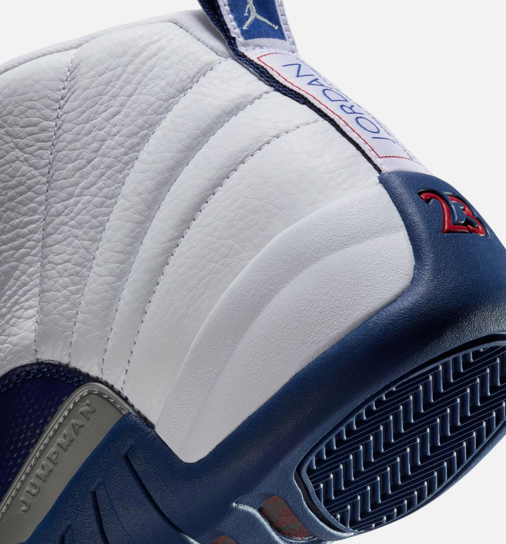 Air Jordan 12 Retro French Blue Mens Lifestyle Shoe White French Blue Metallic Silver Varsity Red