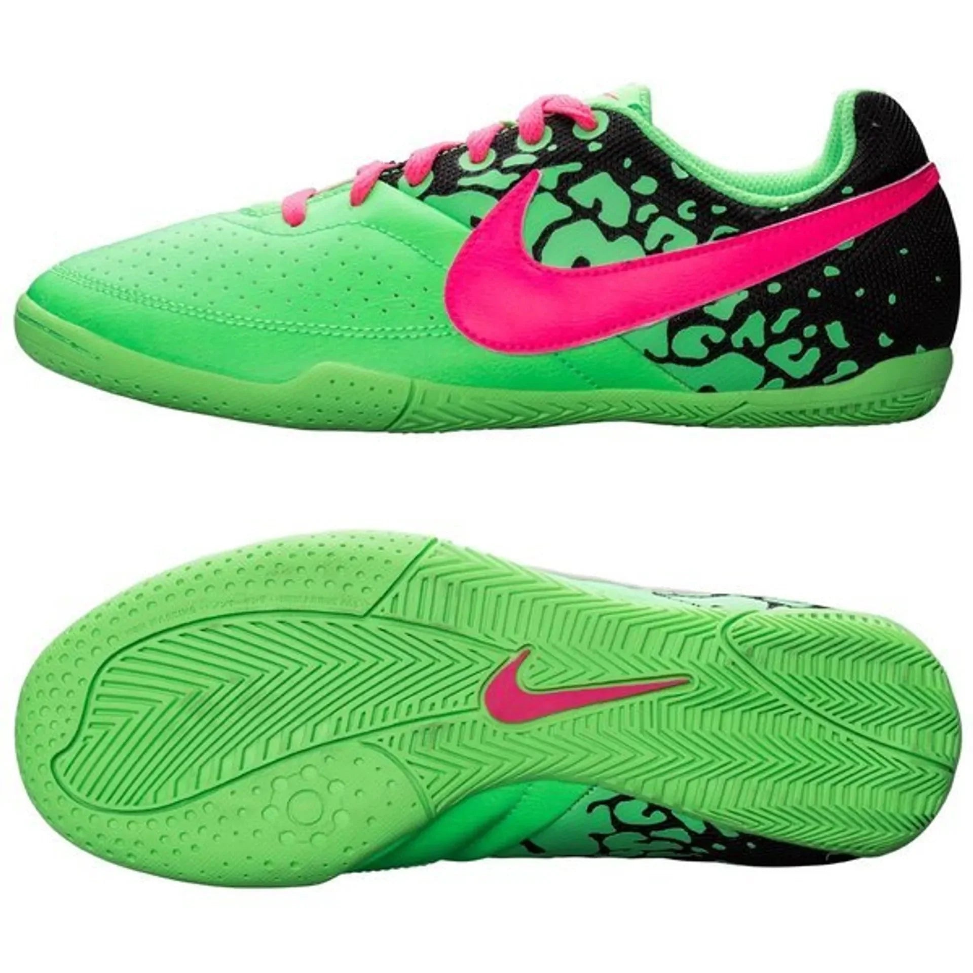 Nike JR Elastico II Indoor Soccer Shoes Lime Pink Flash Black