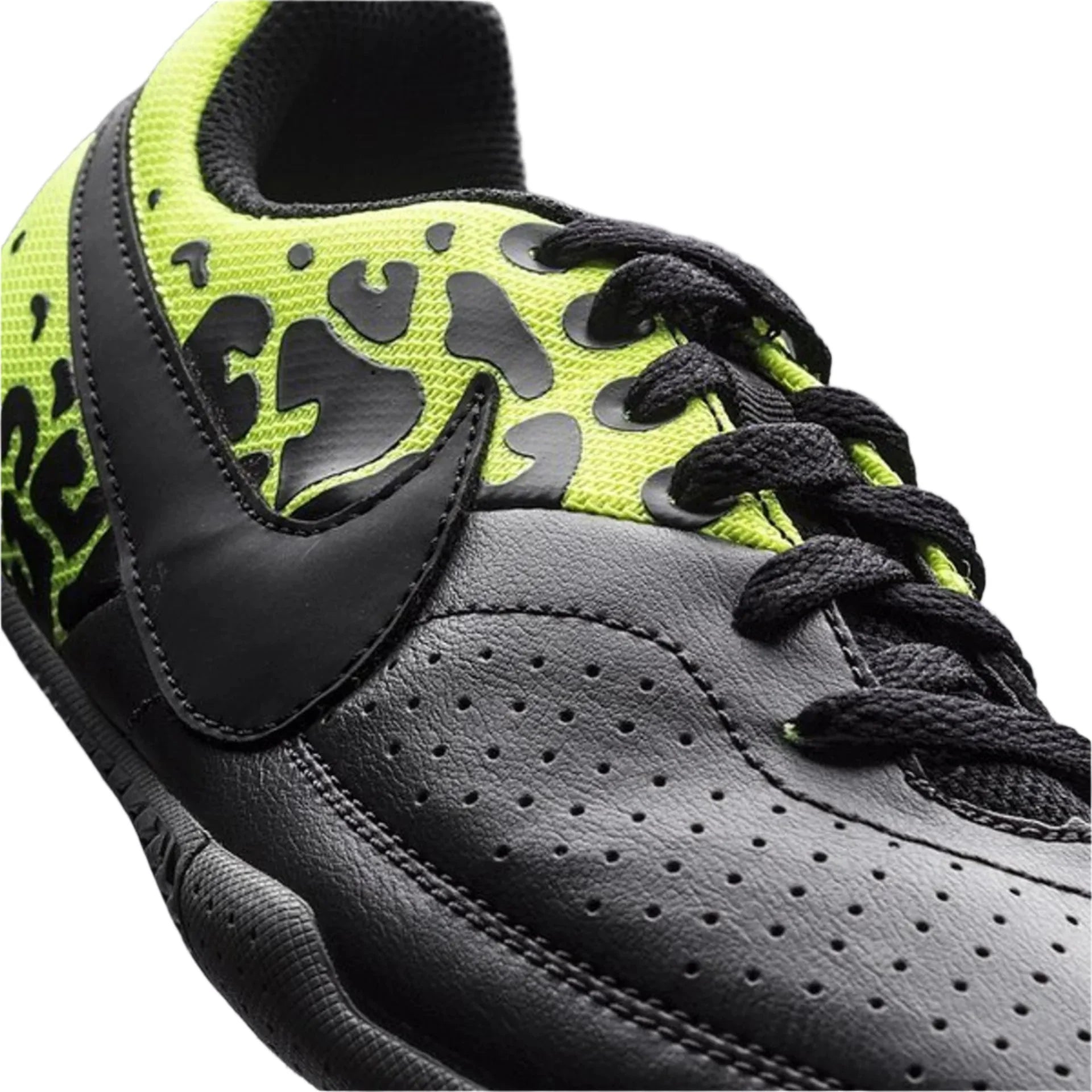 Nike JR Elastico II Indoor Soccer Shoes Dark Charcoal Black Volt Grey
