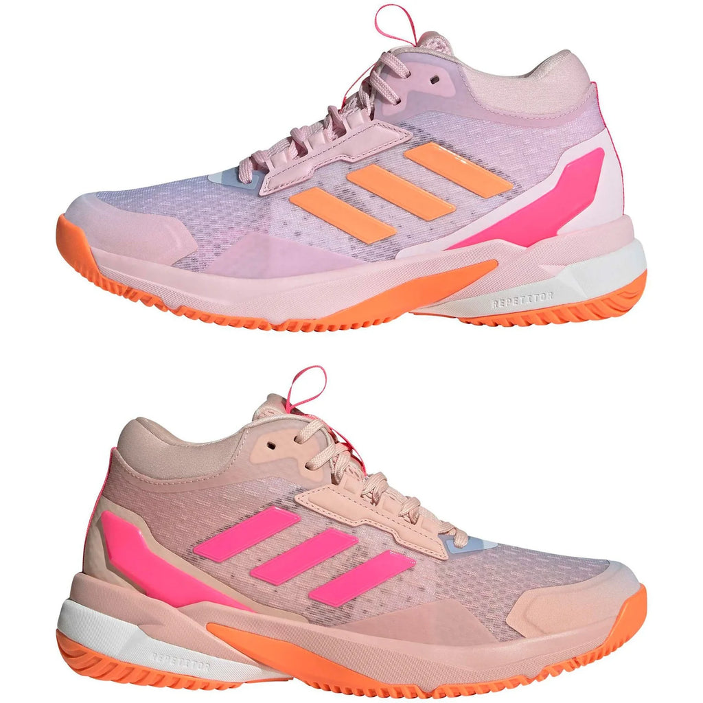 Tênis Adidas Crazyflight Mid 6 Laranja Rosa Bege