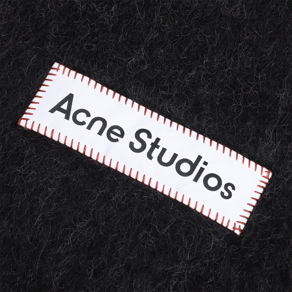 Wool Mohair Scarf Black