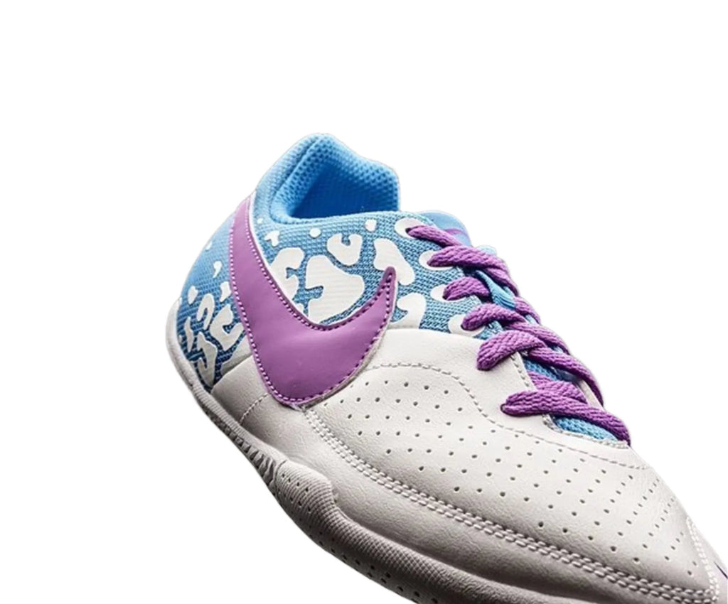 Nike JR Elastico II Indoor Soccer Shoes White Laser Purple Blue Hero