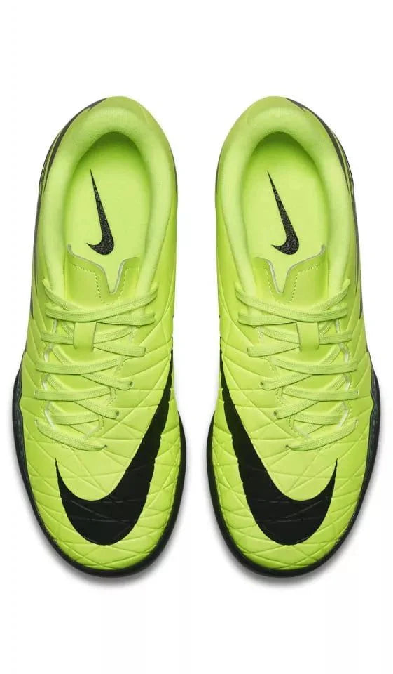 Nike Junior HyperVenom Phelon II TF Tuft Soccer Cleats Volt Black Hyper Turquoise