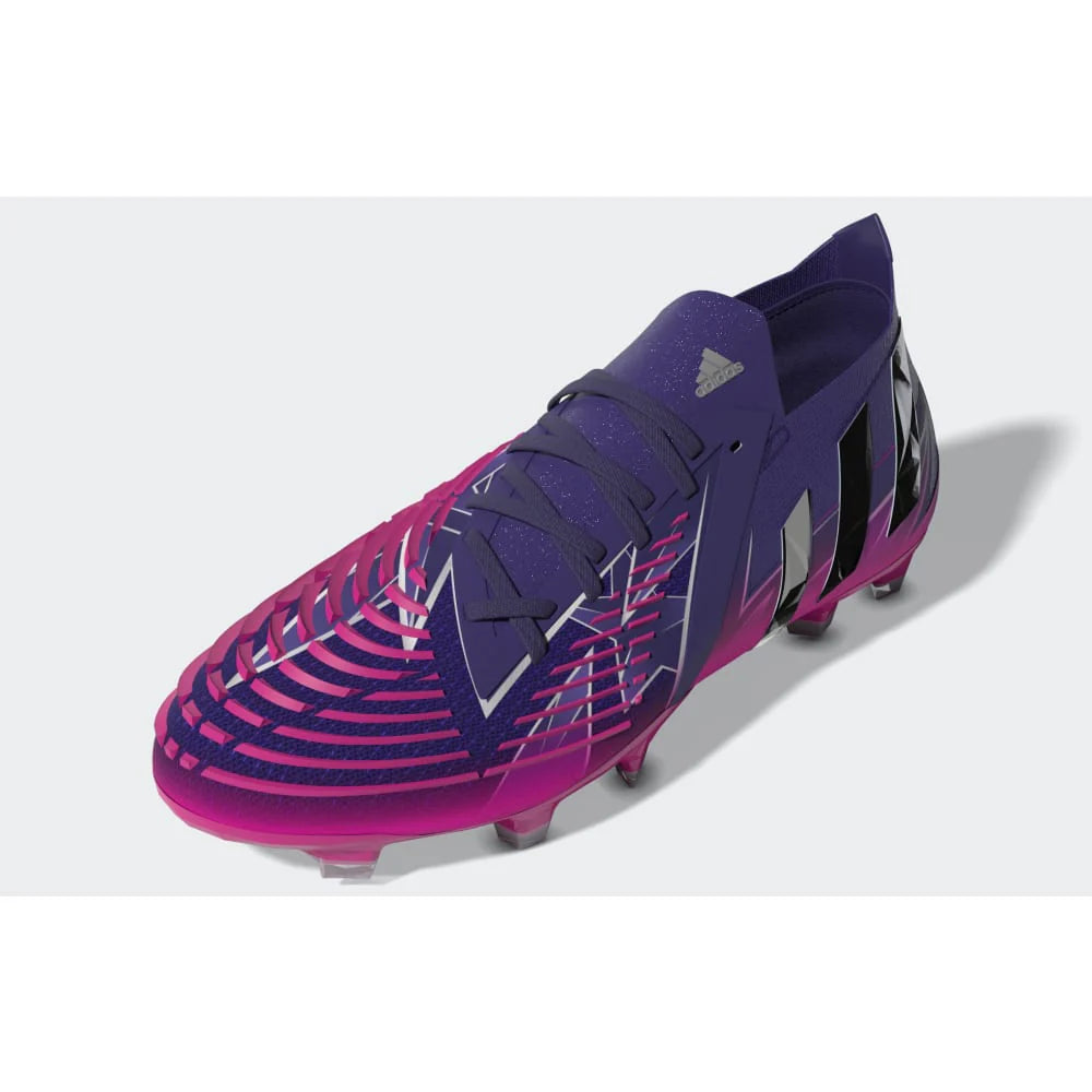 adidas Predator Edge1 FG Low Firm Ground Boots Team College Purple Silver Metallic Team Shock Pink