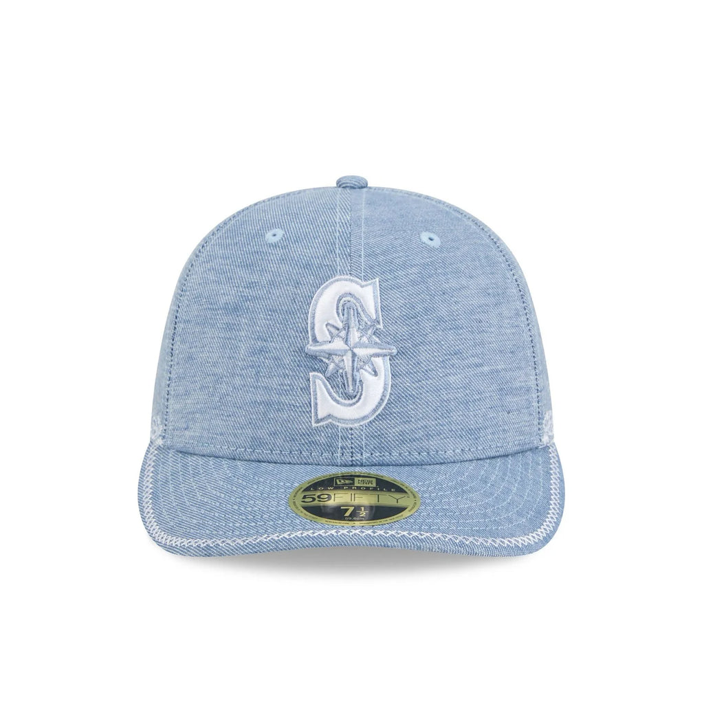 Seattle Mariners Hand Stitched Chambray Low Profile 59FIFTY Fitted