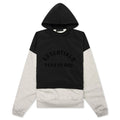 Nylon Fleece Hooded Sweater Light Heather Grey Jet Black