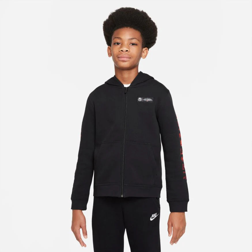 Nike Club America Kids Full Zip Hoodie Black