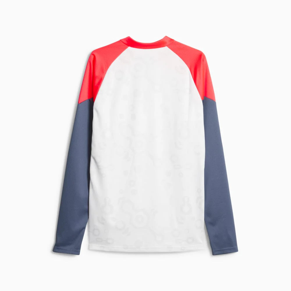 PUMA IndividualCUP 1 4 Zip Top White Red Blue