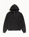 CURSIVE APPLIQUE ZIP HOODIE