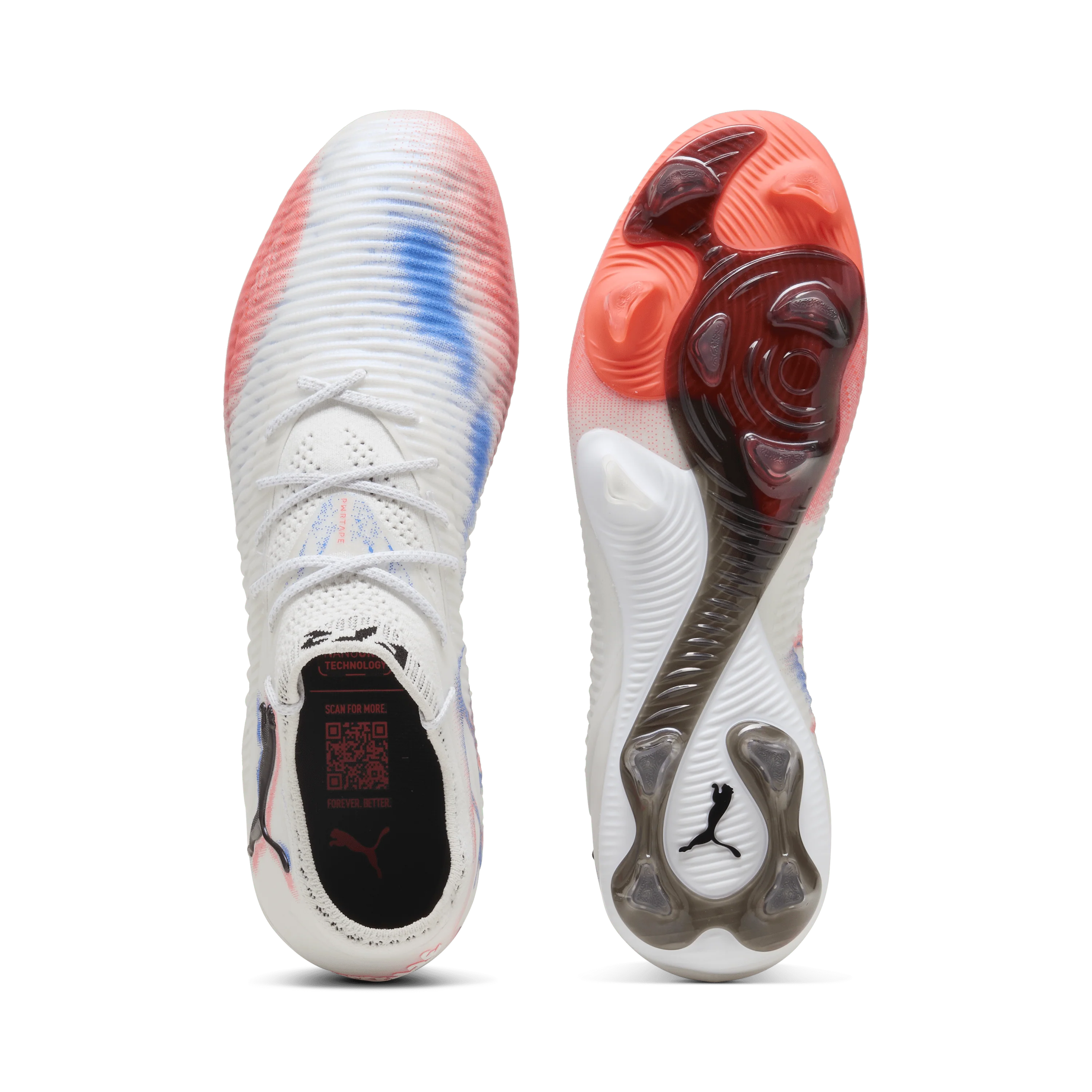 PUMA Future 8 Ultimate Low Firm Ground Soccer Cleats White Black