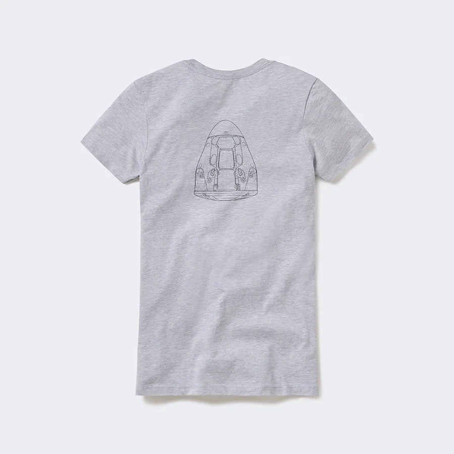 Womens Crew Dragon Schematic T Shirt