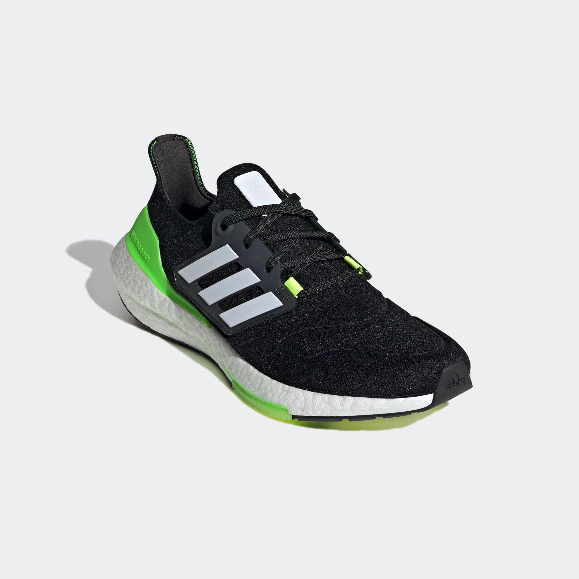 adidas Ultraboost 22 Black White Solar Green