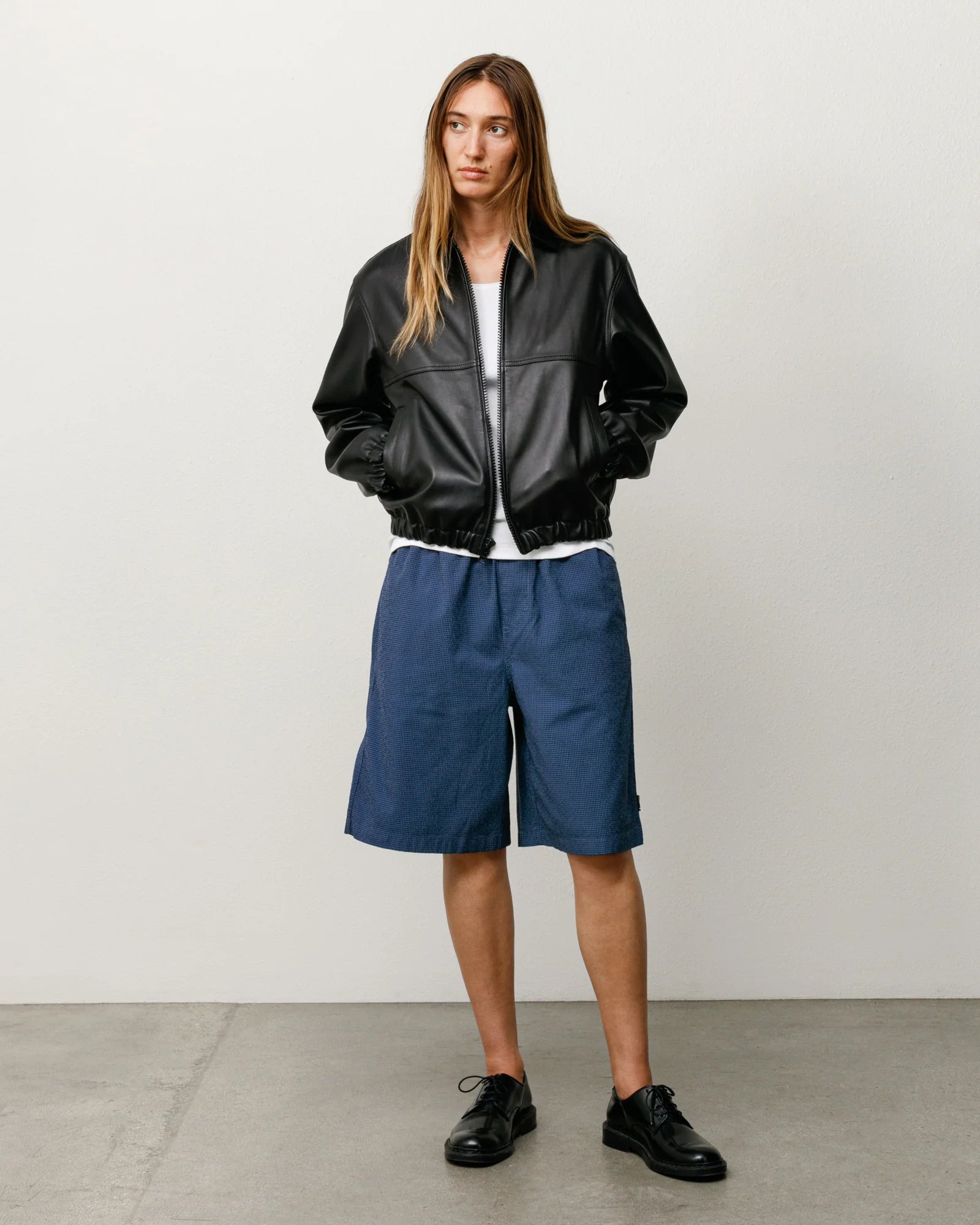 BAGGY SEERSUCKER BEACH SHORT