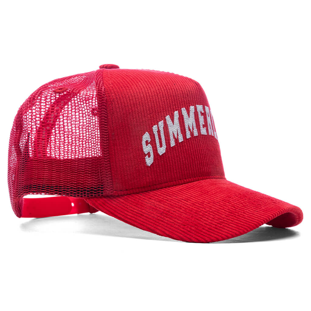 Summerland Corduroy Trucker Hat Cherry
