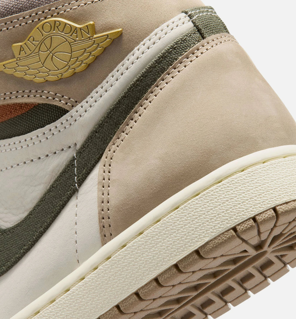Air Jordan 1 Retro High OG Khaki Womens Lifestyle Shoe Khaki Multicolor Sail Cargo Khaki Free Shipping