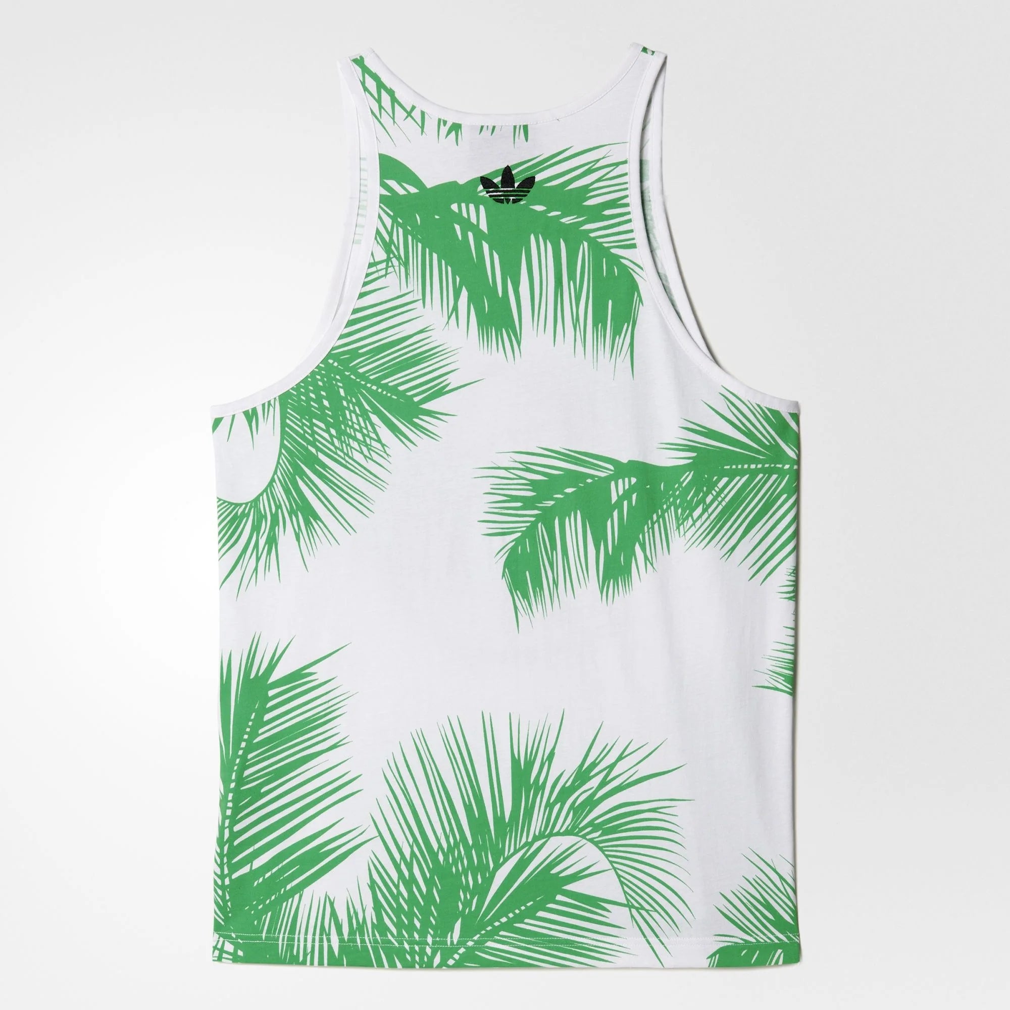 Pharrell Williams BBC Tank Top Palm Trees Mens White VIvid Green