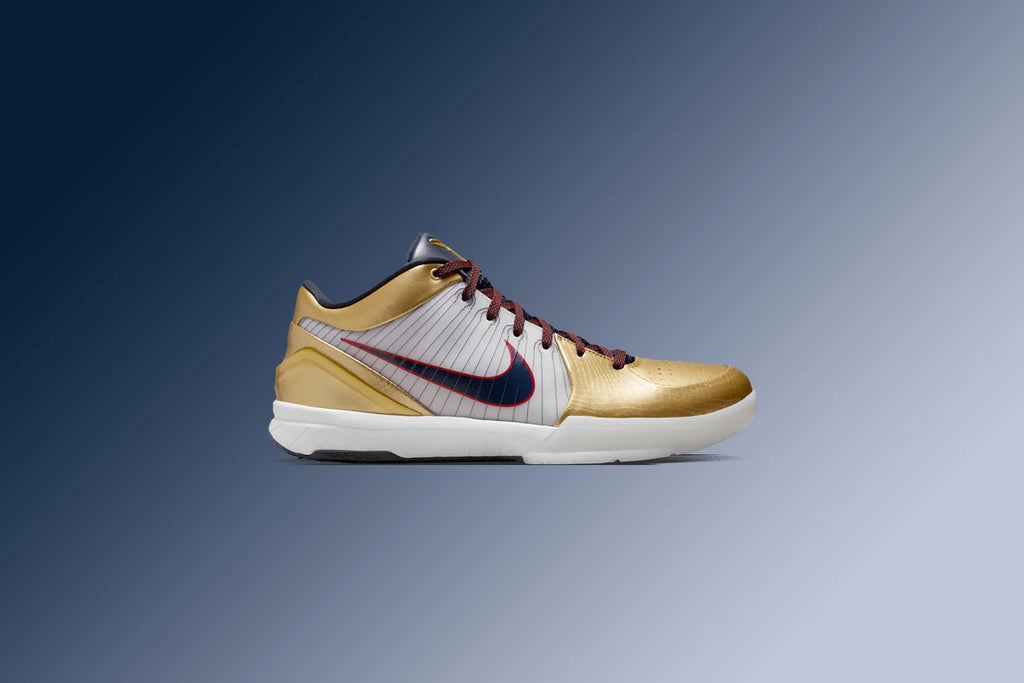 Kobe 4 Protro Gold Medal White Dark Obsidian Varsity Red