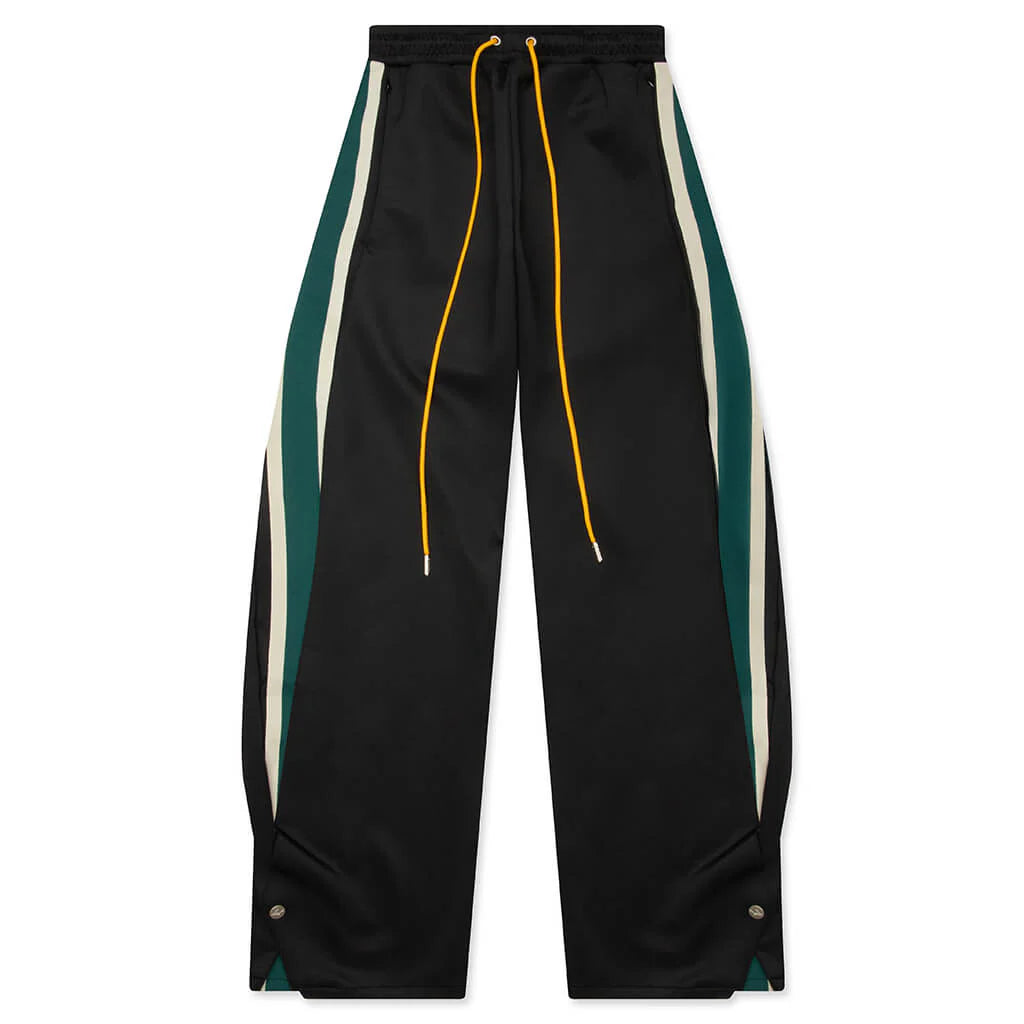 Striped Snap Pant Black