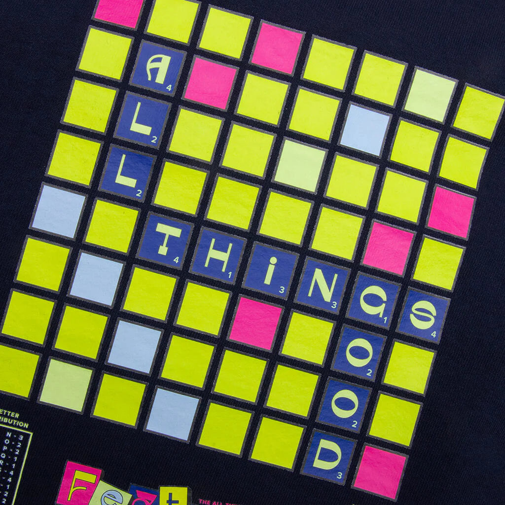 Kids Scrabble Crewneck Navy