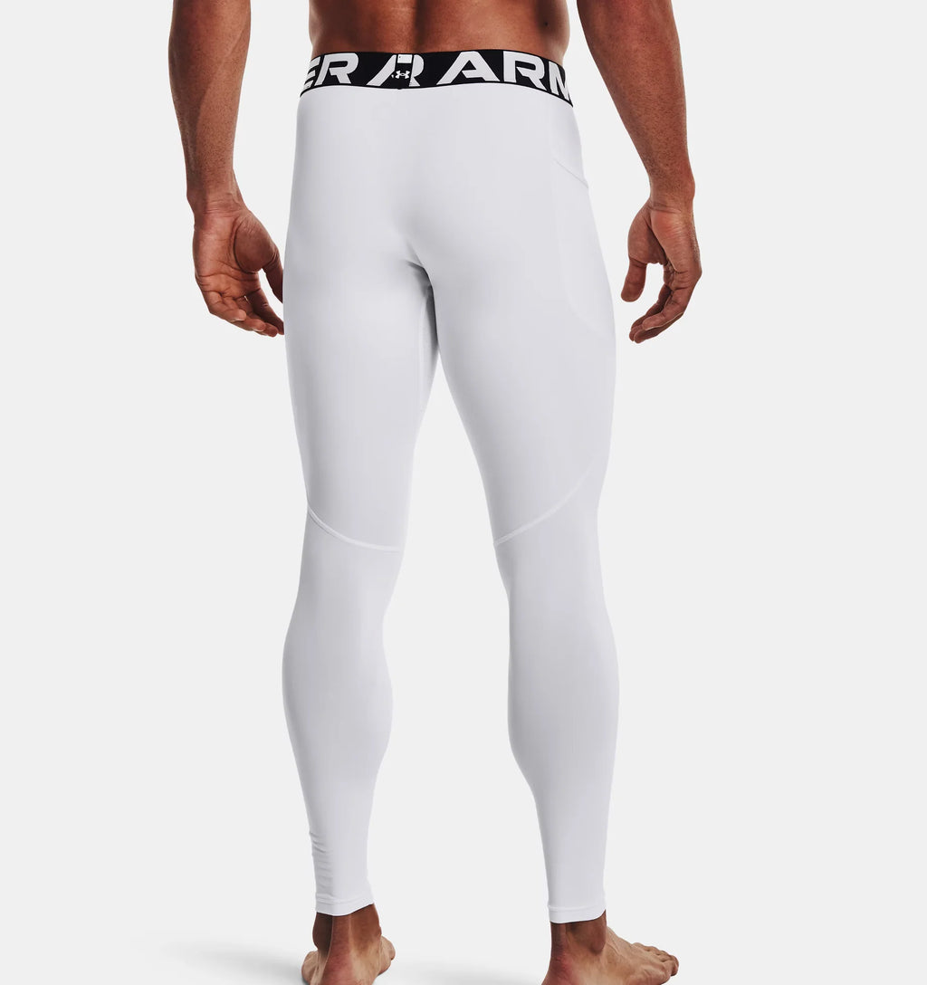 Under Armour Mens ColdGear Leggings White