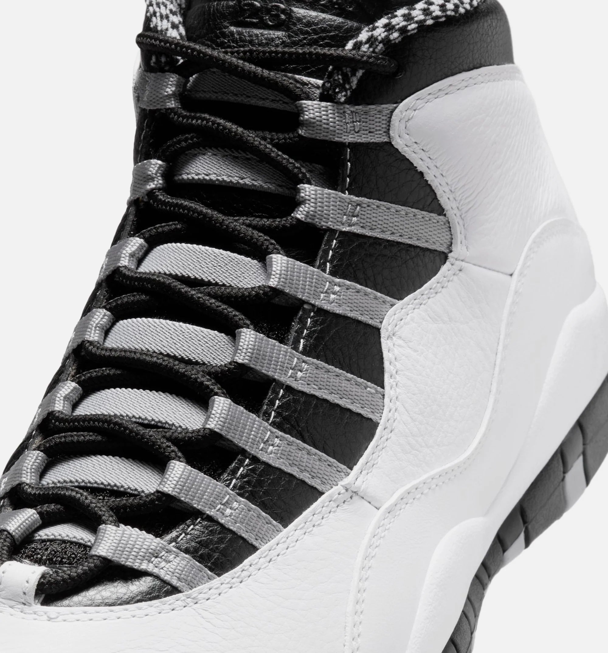 Air Jordan 10 Retro Light Steel Grey Mens Lifestyle Shoe White Black Light Steel Grey