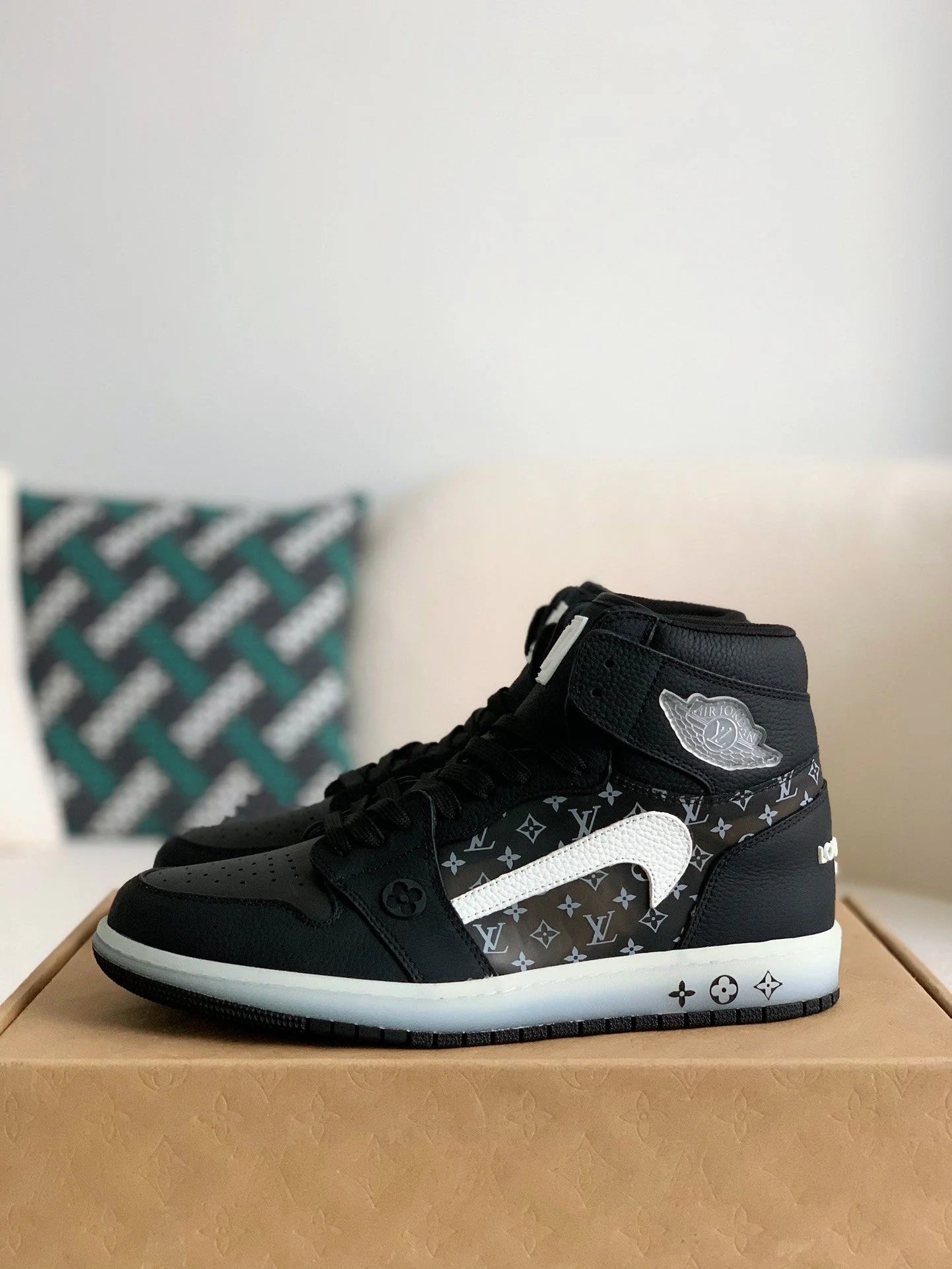 Nike Air Jordan 1 x LV Triple Black Monogram Edition