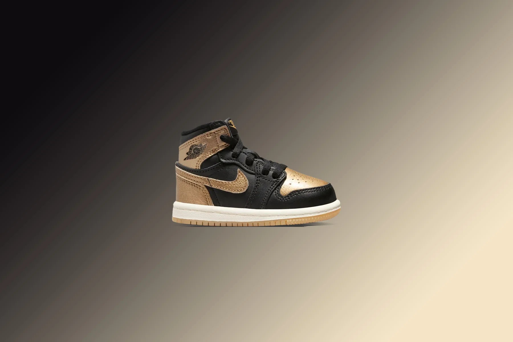 Air Jordan 1 Retro High OG TD Black and Gold Black Metallic Gold Sail