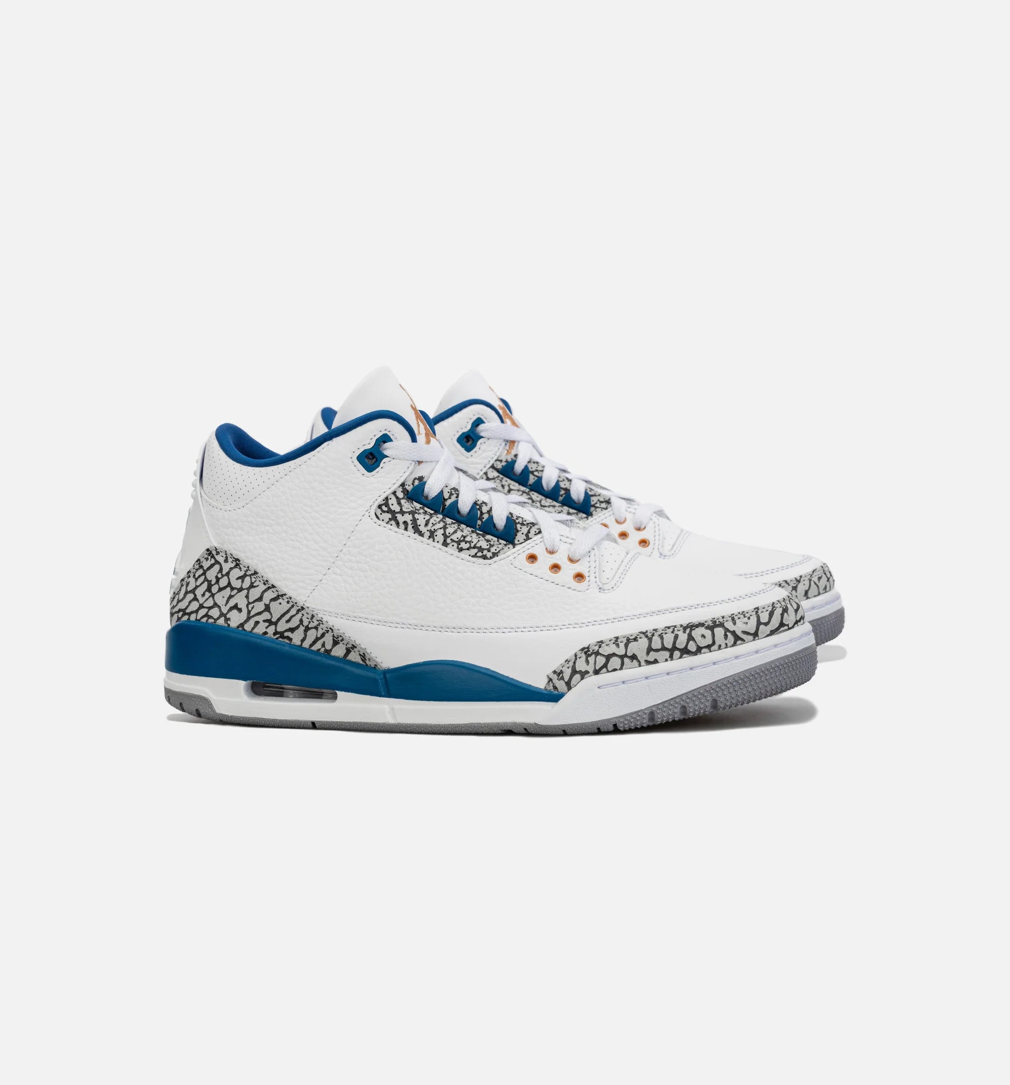 Air Jordan 3 Retro Wizards True Blue Mens Lifestyle Shoe White Blue