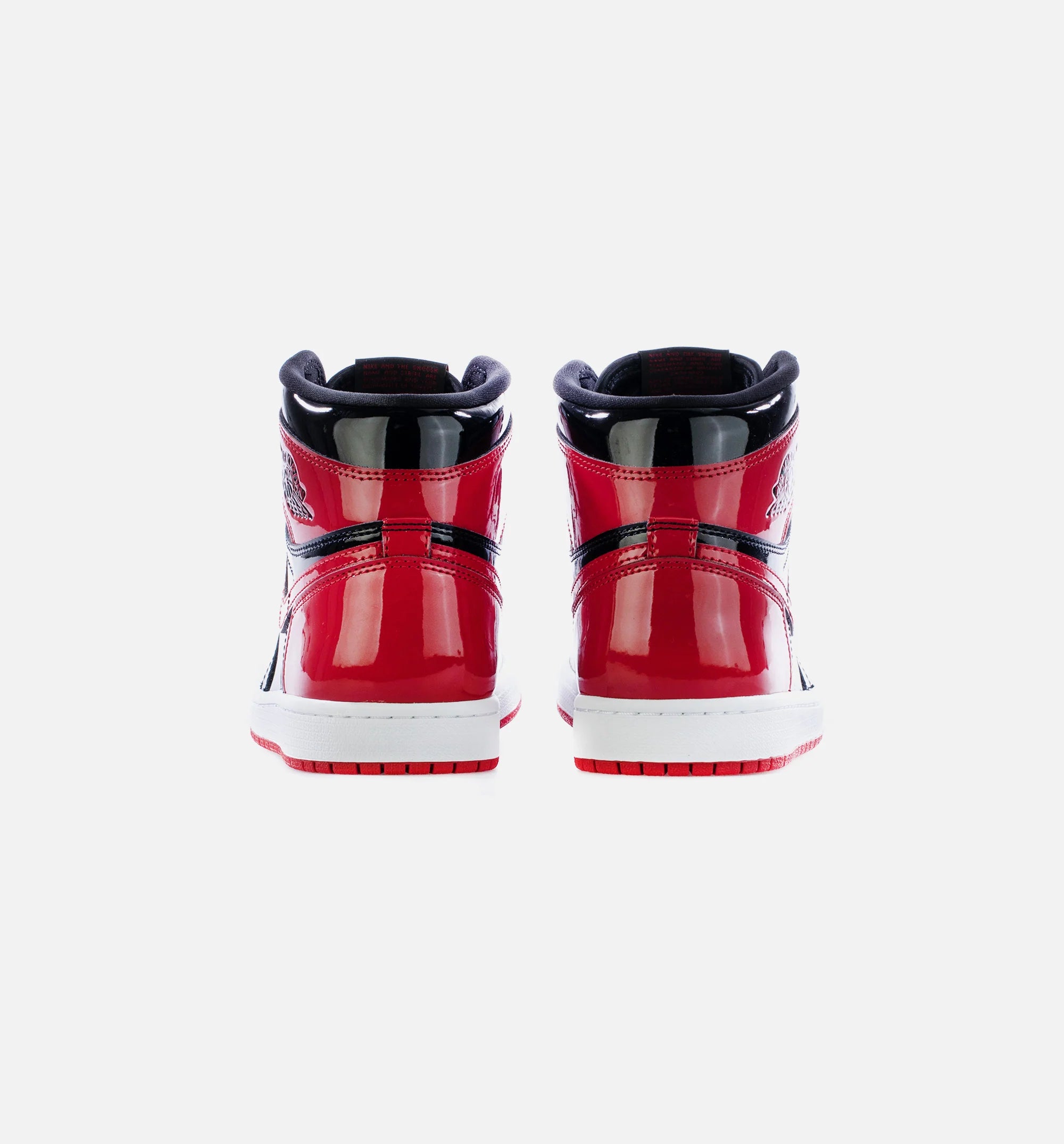 Air Jordan 1 High OG Patent Bred Mens Lifestyle Shoes Black White Varsity Red Limit One Per Customer