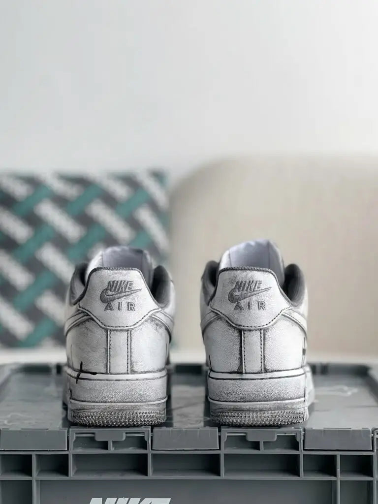 Chrome Hearts x Nike Air Force 1 White Grey Sneakers