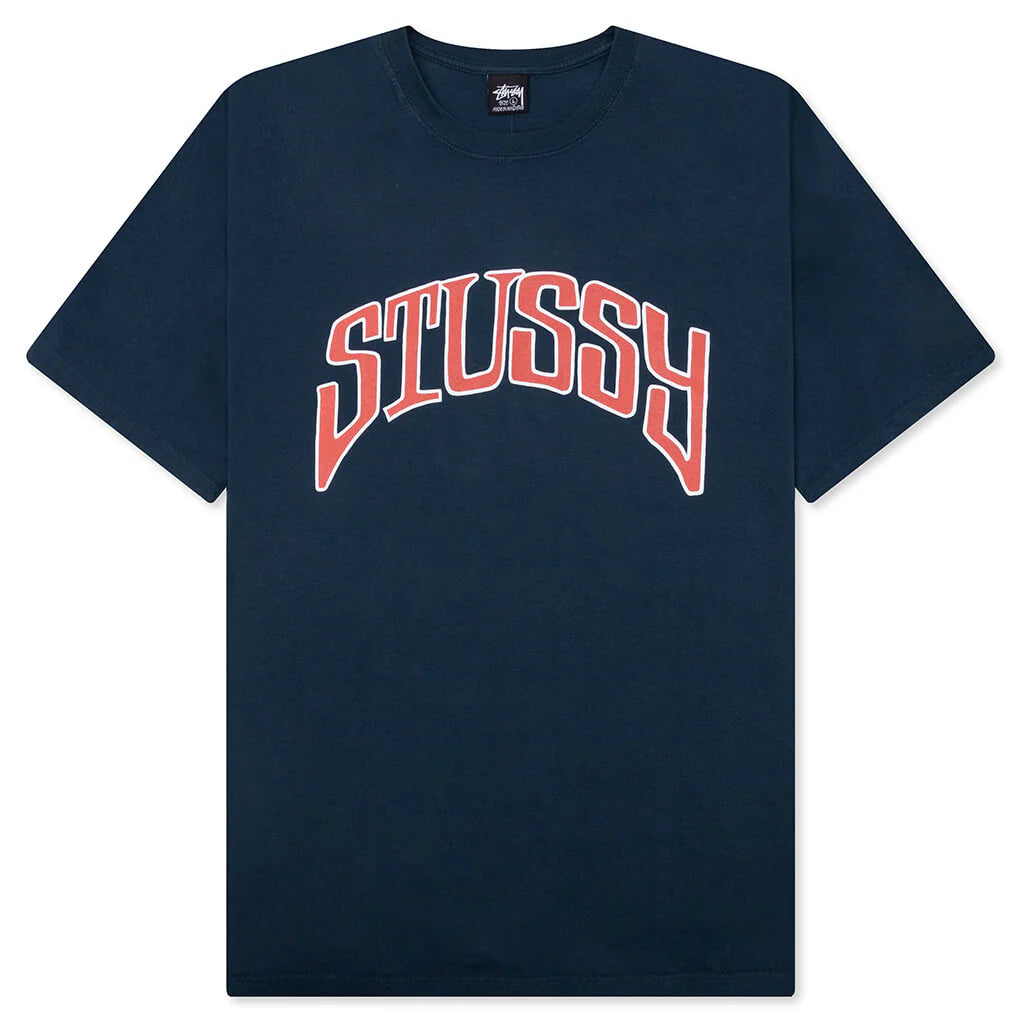 Arched Pigmented Dyed Tee Navy