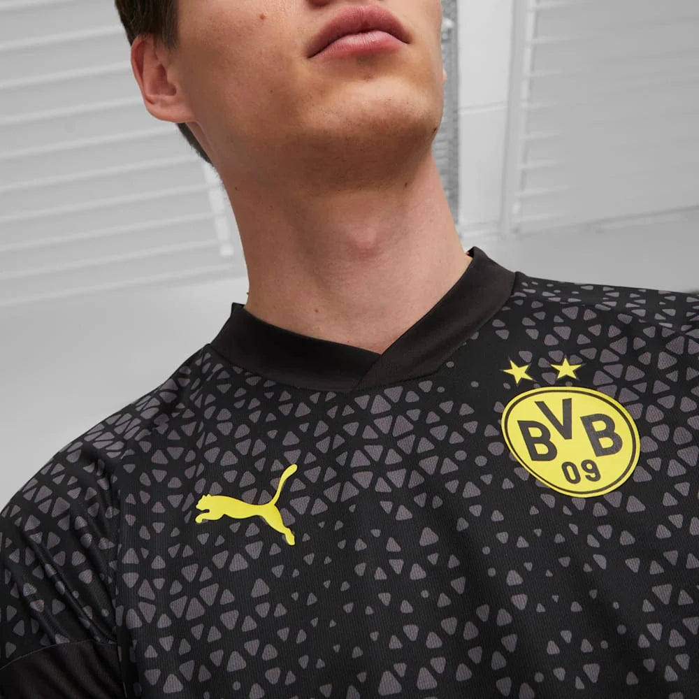 PUMA Borussia Dortmund Training Jersey Black Cyber Yellow
