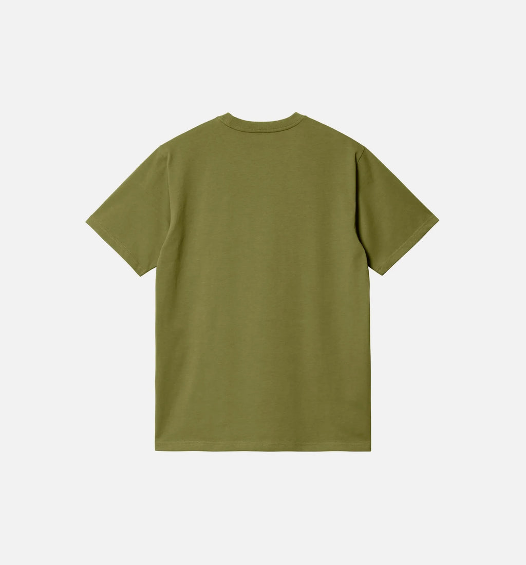 Pocket Mens Short Sleeve Shirt Olive