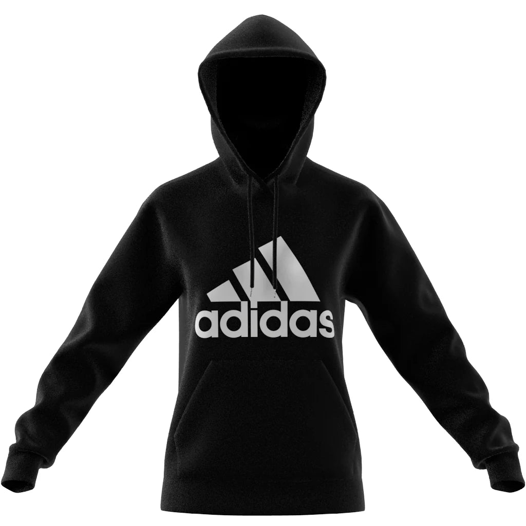 adidas Essentials Big Logo Regular Fleece Womens Hoodies Black White