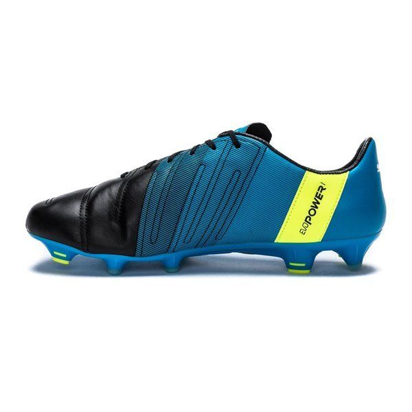 PUMA Evopower 13 LT FG Firm Ground Soccer Cleats Black White Atomic Blue