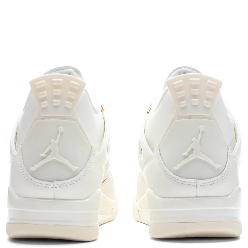 Womens Air Jordan 4 Retro Metallic Gold Sail Metallic Gold Black