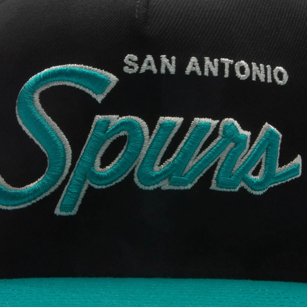 9FIFTY A Frame Curved Hardwood Classics Script Snapback San Antonio Spurs