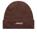 Loose Gauge Knit Beanie Brown