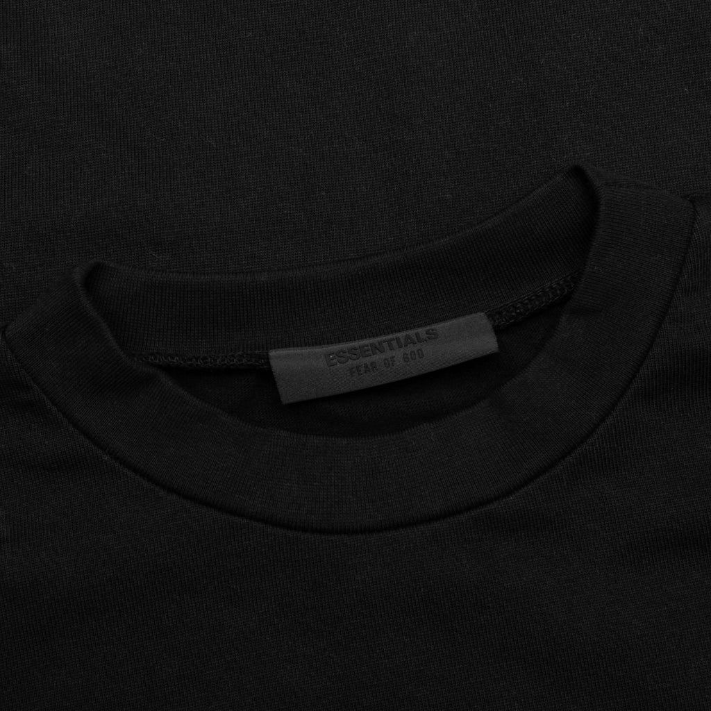 Heavy Jersey Crewneck T Shirt Jet Black