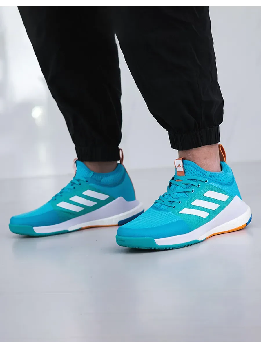 Tênis Adidas Crazyflight Mid Azul Laranja