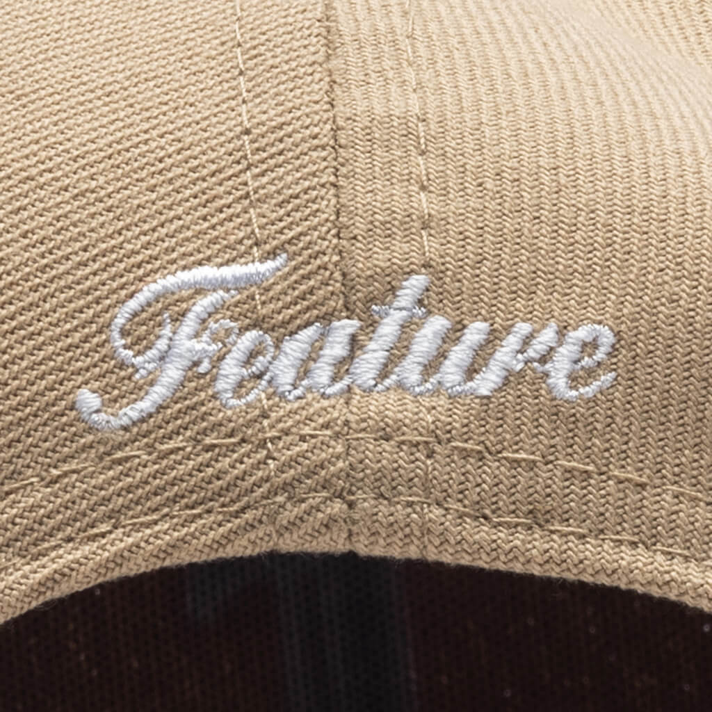 FEATURE x New Era 9Fifty A Frame Old English F Snapback Camel