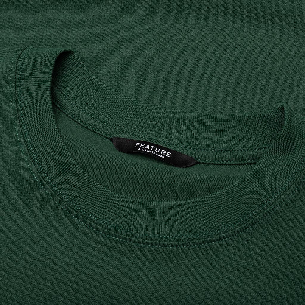 Script Tee Dark Green