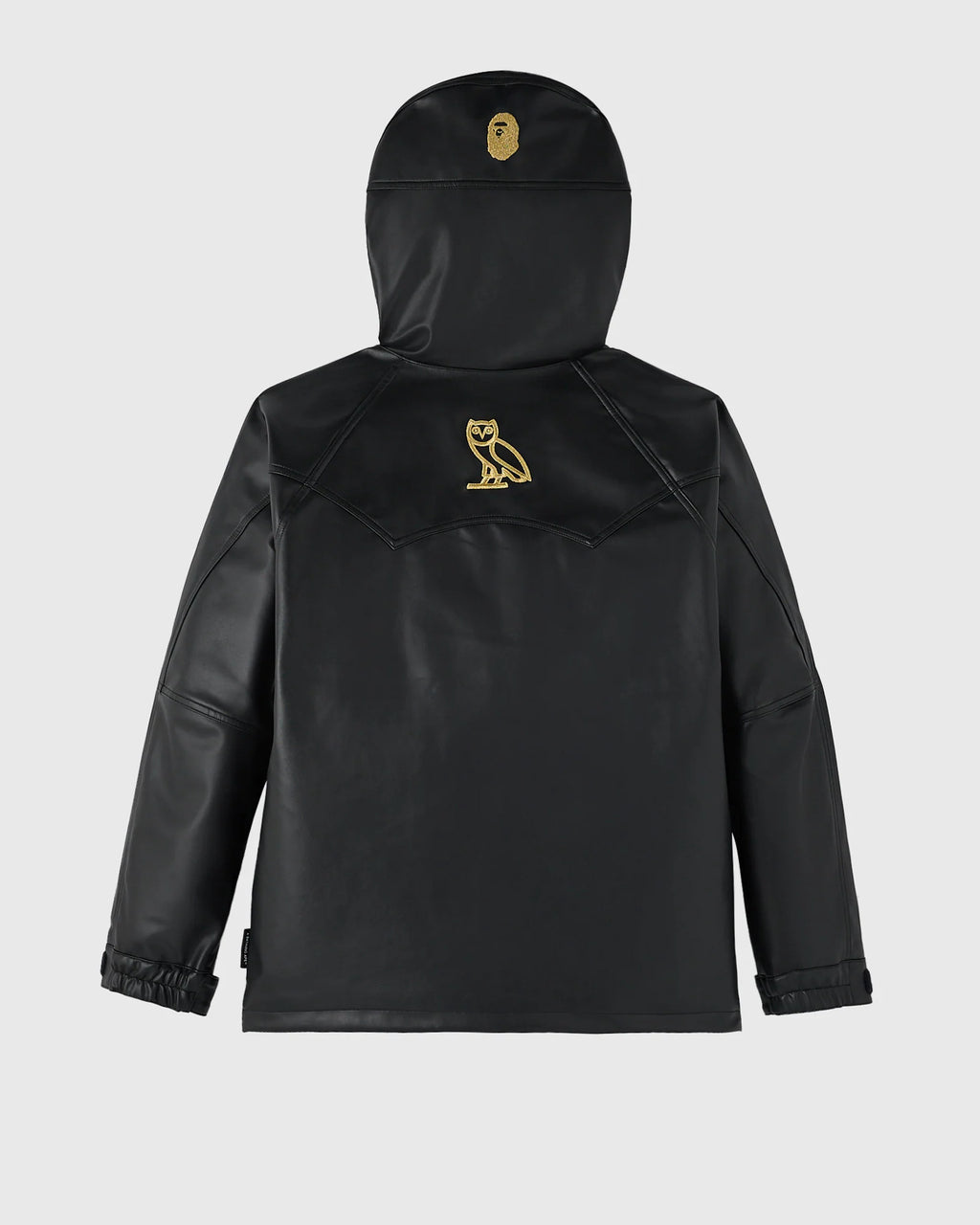 BAPE Faux Leather Snowboard Jacket Black